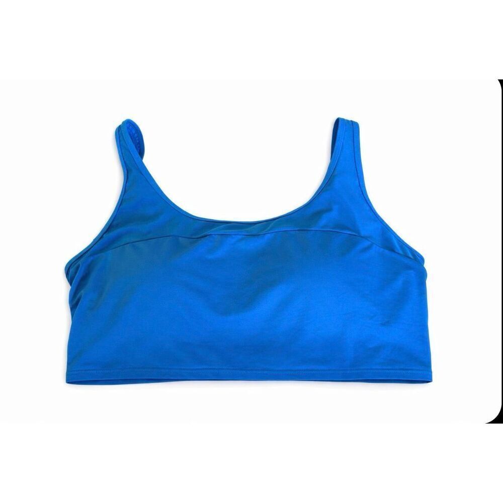 SWIM SYSTEMS Teagan Crop Tank Bikini Swim Top BLUE SZ 38 DD
